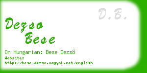dezso bese business card